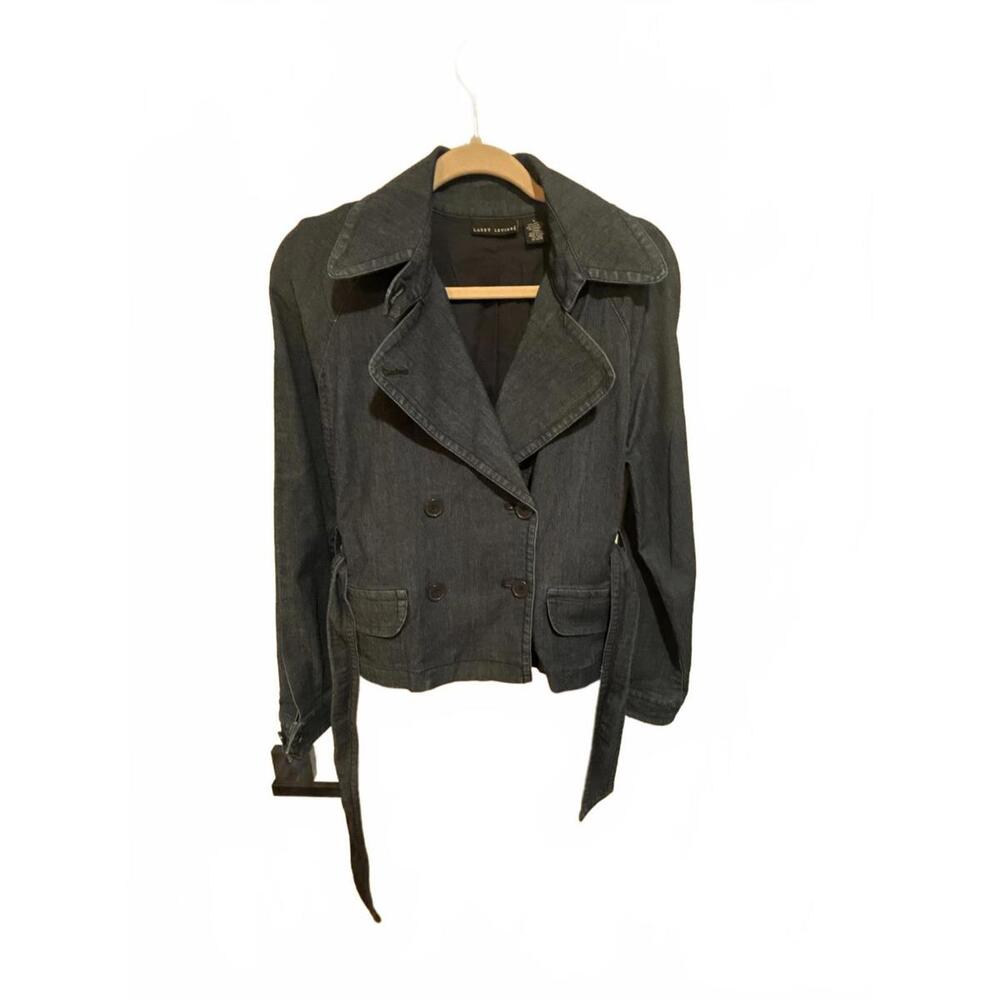 Larry Levine Women's Denim Belted Jacket